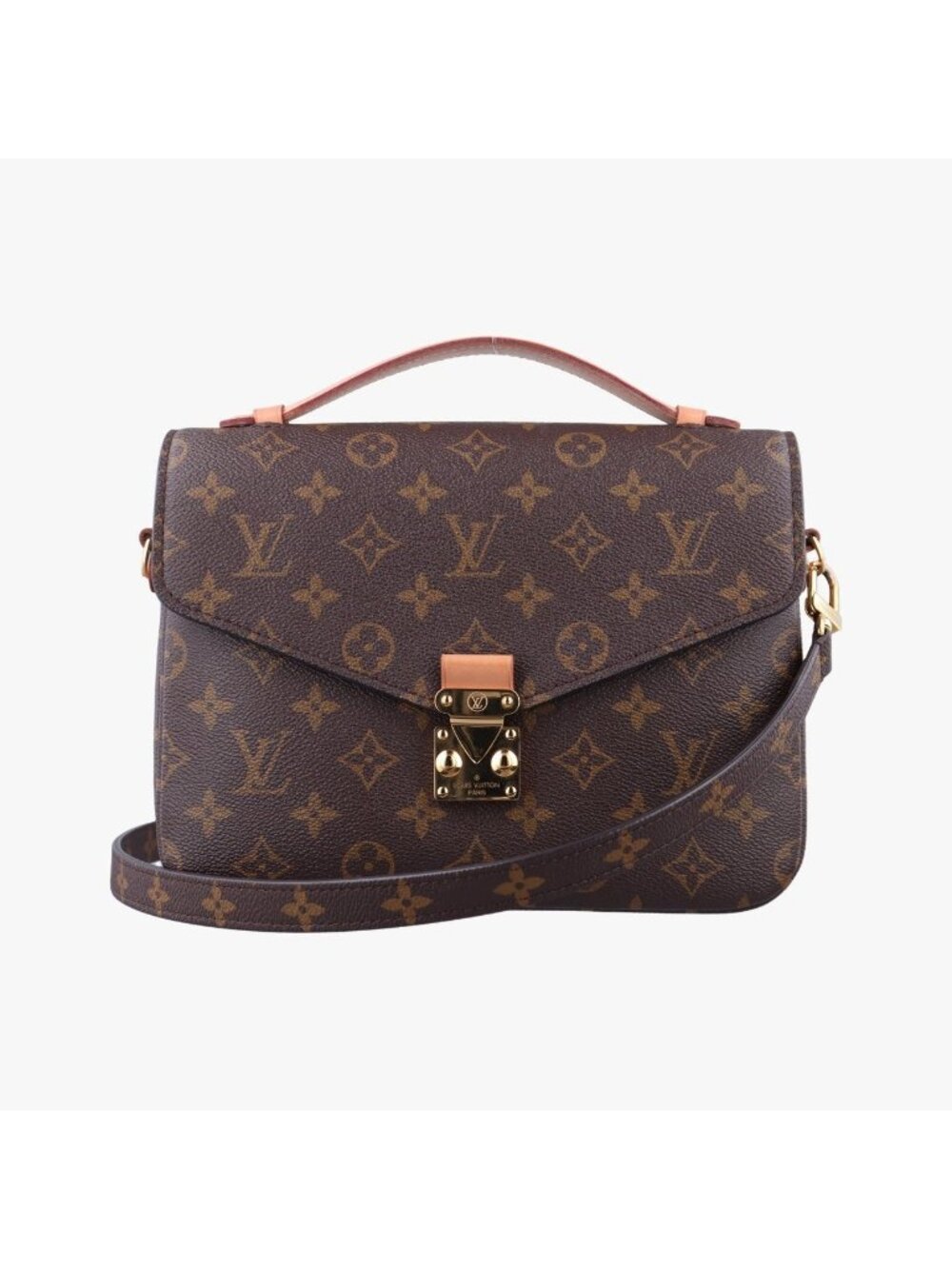 Louis Vuitton Pochette Metis MM Monogram Brown Canvas Handbag